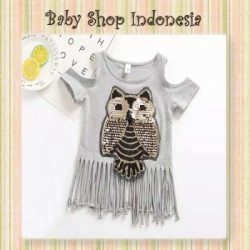 blouse grey owl  large